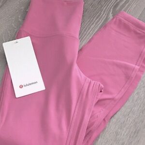 Lululemon Align Pant Size 6 Pink Blossom Nulu 28" Double Lined Sold Out!